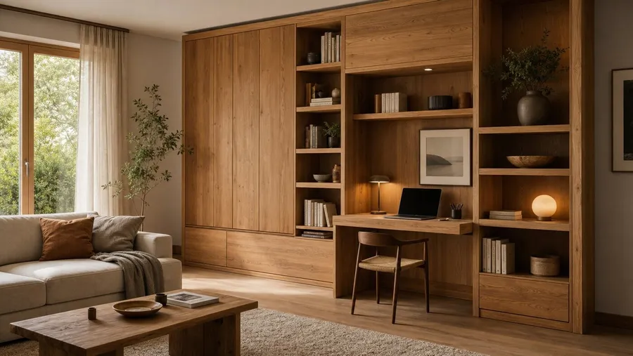 Arbeitsplatz im Wohnzimmer
